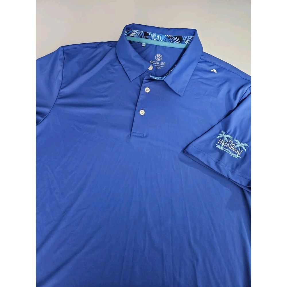 Scales Men's Short‎ Sleeve Golf Polo Shirt Medium
